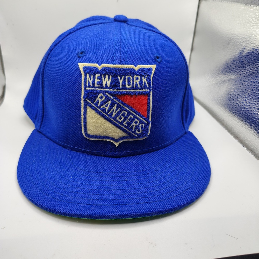 American Needle New York Rangers NHL Snapback Hat Blue Green Underbrim Vintage
